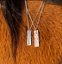 Load image into Gallery viewer, Sterling Silver BLM “Brand” Necklace (North-South)