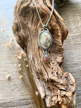 Load image into Gallery viewer, Rutile Quartz + Peach Moonstone Pendant