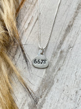 Load image into Gallery viewer, Sterling Silver 4-digit “Wild Necktag”