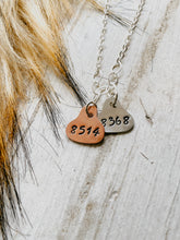 Load image into Gallery viewer, Copper 4-digit “Wild Necktag”