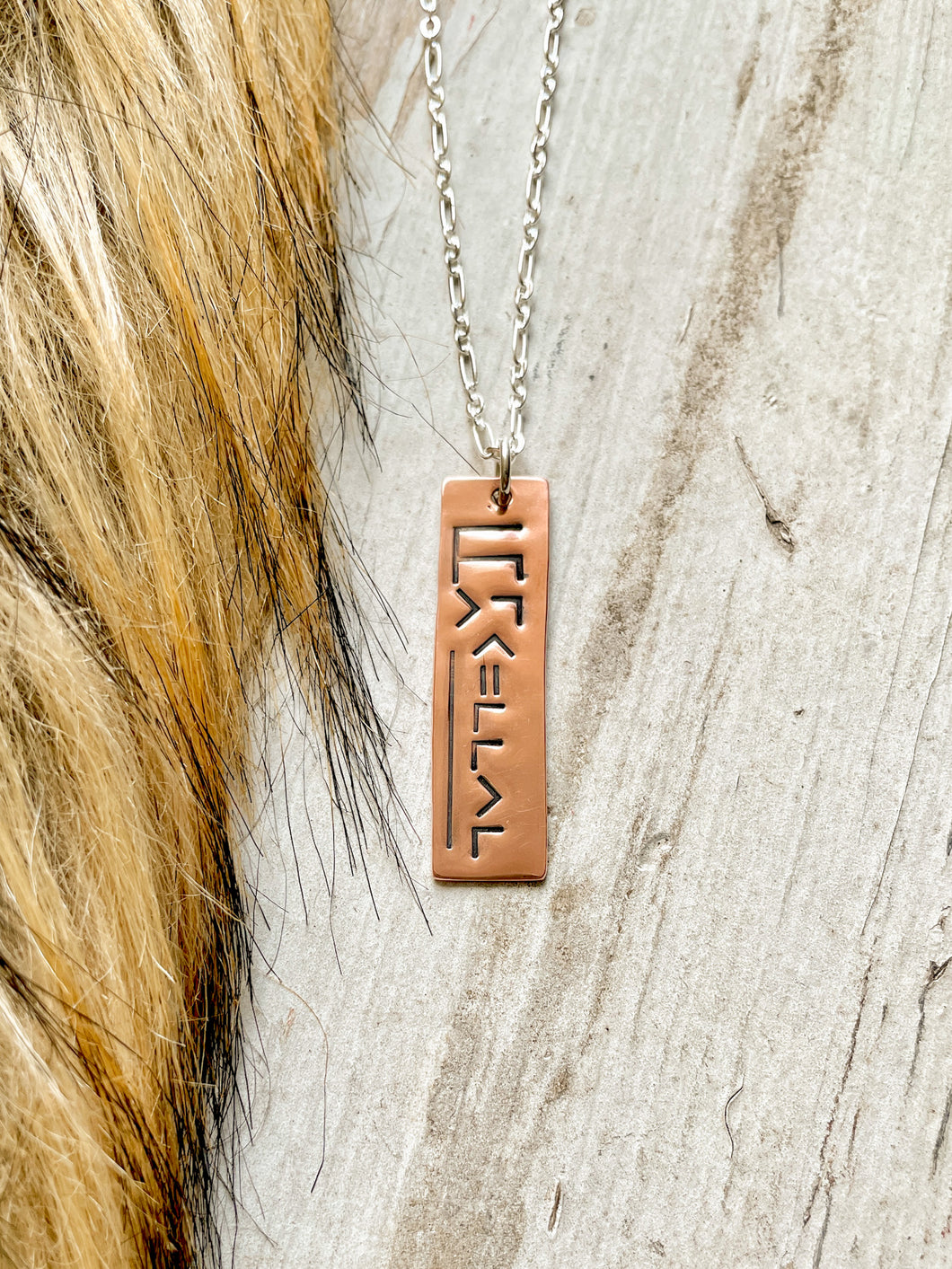 Copper BLM “Brand” Necklace (North-South)