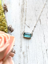 Load image into Gallery viewer, Aqua Kyanite Bar Necklace
