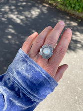 Load image into Gallery viewer, Foraged Floral Moonstone Ring (Size 8)
