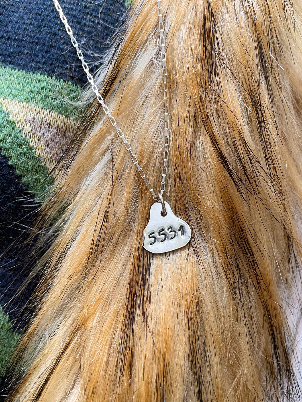Sterling Silver 4-digit “Wild Necktag”