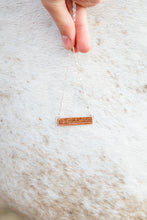 Load image into Gallery viewer, Copper BLM “Brand” Necklace (East-West)
