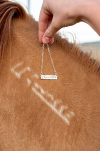 Sterling Silver BLM “Brand” Necklace (East-West)