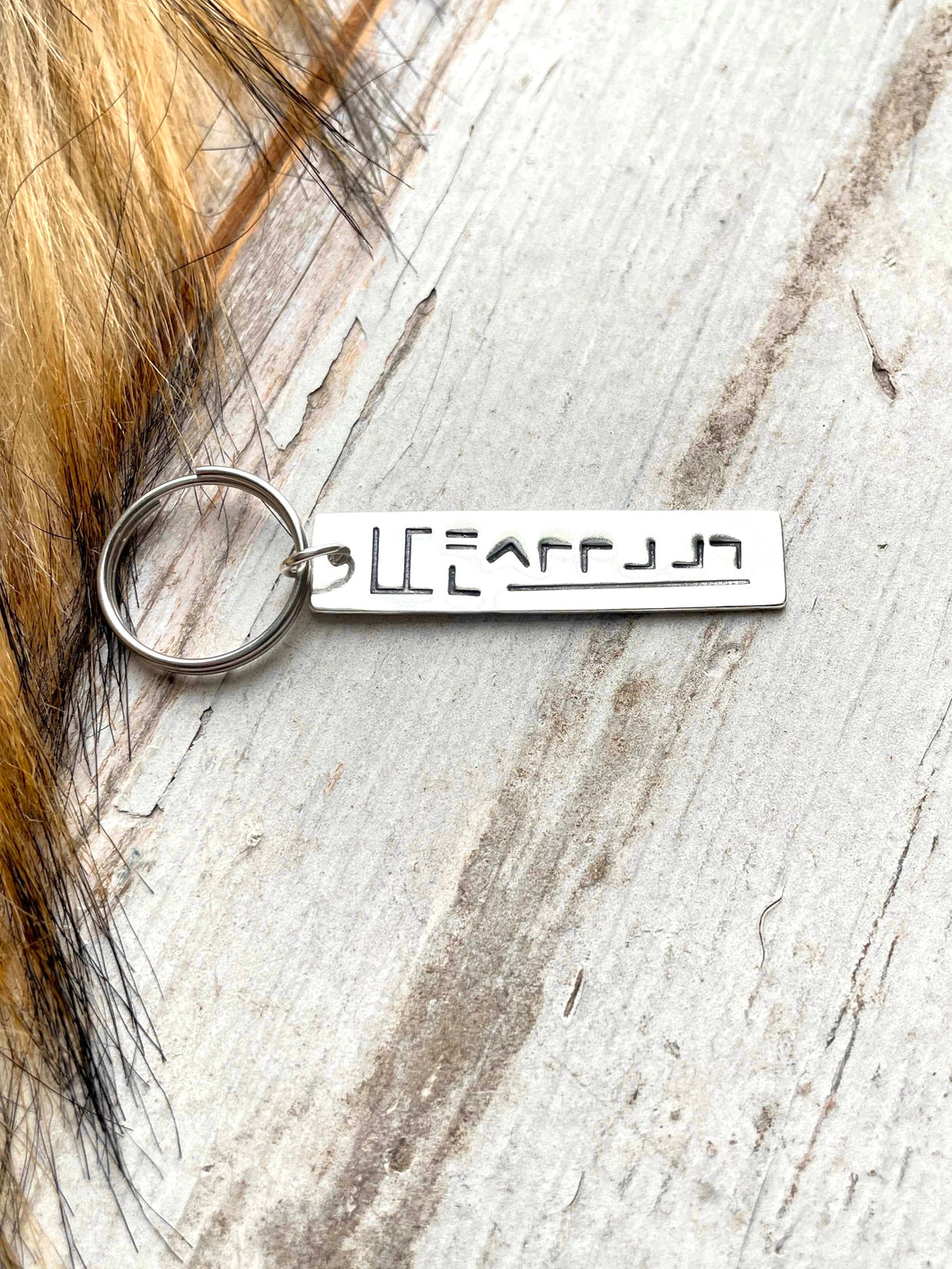 Sterling Silver BLM “Brand” Keychain
