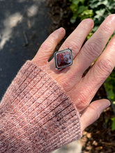 Load image into Gallery viewer, Red Confetti Chrysocolla + Copper Ring (Size 7)
