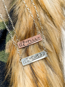 Copper BLM “Brand” Necklace (East-West)