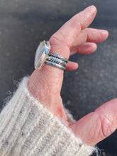 Load image into Gallery viewer, Snow Crystal Agate Ring [Size 9.5]
