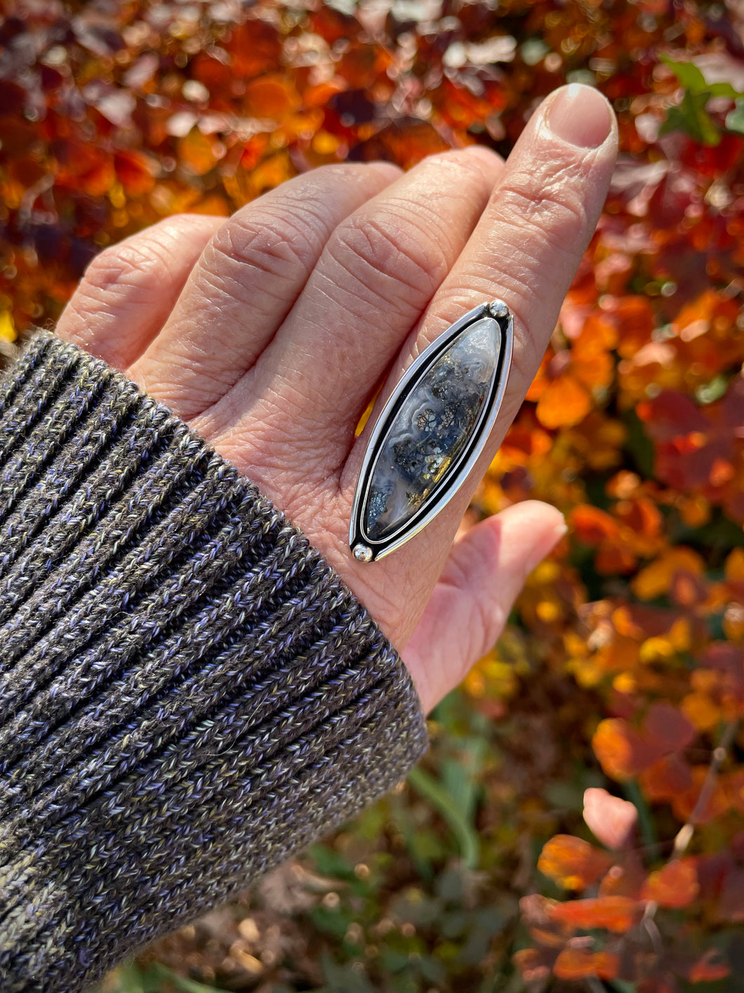 Silvery Plume Marcasite {Ring or Pendant}