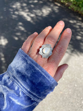 Load image into Gallery viewer, Foraged Floral Moonstone Ring (Size 8)
