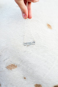 Sterling Silver BLM “Brand” Necklace (East-West)